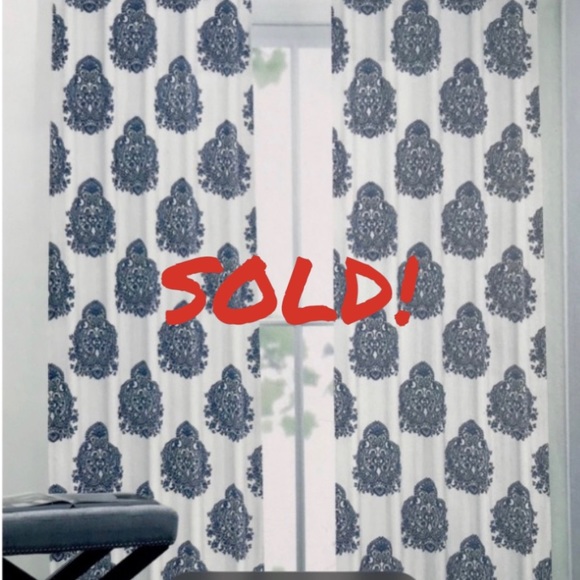 The Luxury Collection Other - The Luxury Collection indigo and white chinoiserie medallions curtain panels